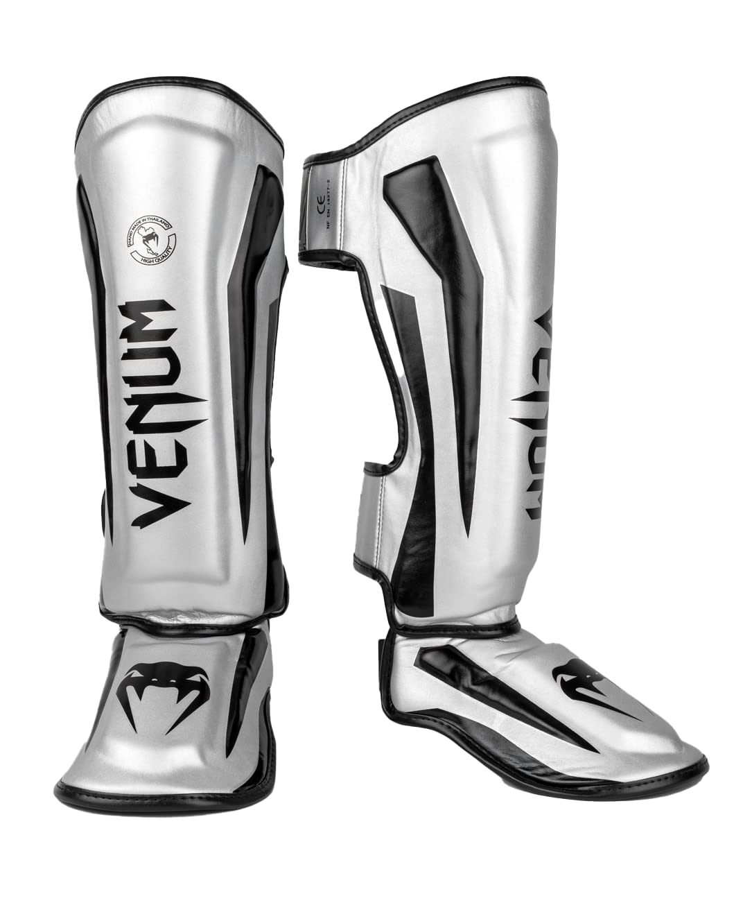VENUM レッグガード ELITE SHIN GUARDS （シルバー×ブラック） VENUM-1394-451 //レガース キックボクシング 格闘技 防具 プロテクター Amazon | VENUM レッグガード ELITE SHIN GUARDS （シルバー×ブラック